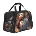 thumbnail image 1 of Christmas Snowman Retro Premium Pet Travel Bag - Durable 900D Oxford Cloth, Sherpa Base, & Nylon Webbing - 17x10x11.8 in - Ideal for Dogs & Cats - Includes Convenient Features, 1 of 7