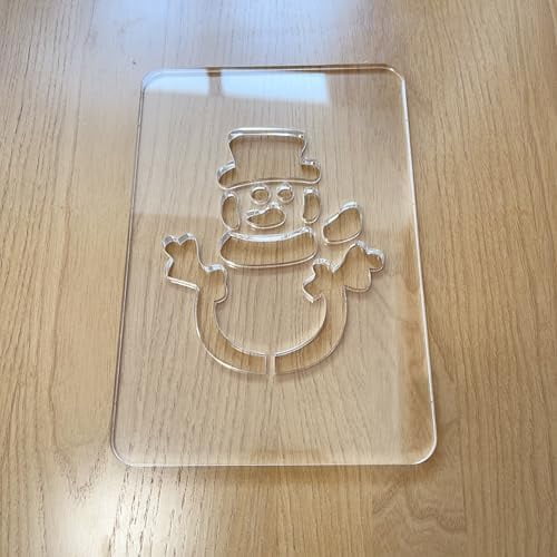 Christmas Snowman Router Templates, 5.5W x 8H inches, Acrylic