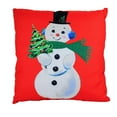 thumbnail image 1 of Christmas Snowman/Santa Pillow Polyester Vintage Looking Tc00089 Snowman, 1 of 3