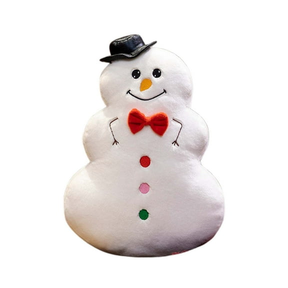 Christmas Snowman Shaped Pillows Winter Decorative Throw Cushion Doll Cartoon For Home Living Room Sofa Winter Xmas Comfort