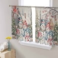 thumbnail image 1 of Christmas Snowman Sheer Curtains 54 Inches Long, Winter Vintage Xmas Tree Cardinal Light Filtering Window Curtains for Living Room/Bedroom, Rod Pocket Voile Sheer Drapes, 52"W x 54"L, 2 Panels, 1 of 9