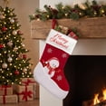 thumbnail image 1 of Christmas Snowman Stocking Bag, Gift Bag Ornament Pendant with Festive Design and Classic Style, Tree Hanging for Home, Fireplace, Holiday, Party, Seasonal, Gift, Decor, Green, 1 of 7