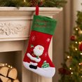 thumbnail image 1 of Christmas Snowman Stocking Bag, Gift Bag Ornament Pendant with Festive Design and Classic Style, Tree Hanging for Home, Fireplace, Holiday, Party, Seasonal, Gift, Decor, Green, 1 of 7