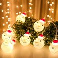 thumbnail image 1 of Christmas Snowman String Lights Christmas Decorations String Lights Snowman LED Decorative Lights for Xmas Tree Home Garden Party Indoor Outdoor Decor(4.9 Ft 10 LED), 1 of 8