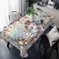 thumbnail image 1 of Christmas Snowman Table Cloth Waterproof Tablecloths, Xmas Tree Snowflake Eucalyptus Tablecloth Dining Table Cover for Kitchen Party Tabletop Outdoor, Rectangle Tablecloth 60x120 Inch, 1 of 9