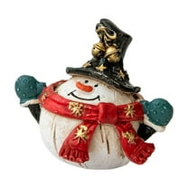 Christmas Snowman Table Figurines, Holiday Decorations, Festive Snowman Centerpiece for Christmas Table and Mantel Displays, Resin White Snowman Figurine Set for Holiday Arrangements