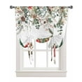 Christmas Snowman Tie Up Curtains for Kitchen Bathroom Bedroom Windows