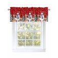 thumbnail image 1 of Christmas Snowman Valances for Windows Snowflake Squirrel Cat Xmas Tree Red Rod Pocket Curtains Valance Short Window Treatment Drapes for Living Room, Bedroom Bathroom 60"&nbsp;W x 14" L, 1 of 5