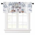thumbnail image 1 of Christmas Snowman Valances for Windows Winter Snow Gnomes Rod Pocket Curtain Valance Window Treatment Short Curtains for Kitchen Living Room, 42"x18", 1 of 5