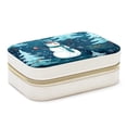 thumbnail image 1 of Christmas Snowman Velvet Portable Storage Box with Removable Compartment: Gift-Ready Organizer for Bracelets, Necklace, and Jewelry, 1 of 7