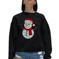 thumbnail image 1 of Christmas Snowman - Women's Word Art Crewneck Sweatshirt, 1 of 2