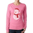 thumbnail image 1 of Christmas Snowman - Women's Word Art Long Sleeve T-Shirt, 1 of 2