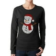 thumbnail image 1 of Christmas Snowman - Women's Word Art Long Sleeve T-Shirt, 1 of 2