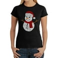 thumbnail image 1 of Christmas Snowman - Women's Word Art T-Shirt, 1 of 2