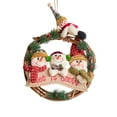 thumbnail image 1 of Christmas Snowman Wreath with Lights – LED Illuminated Holiday Garland, Festive Snowman Design for Door, Wall & Tree Decoration, 1 of 5