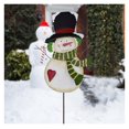 thumbnail image 1 of Christmas Snowman Yard Sign - Metal Xmas Garden Stakes, Decorative Snowmen Winter Holiday Decor for Lawn, Patio, Pathway - Outdoor Holiday Party Decorations, 1 of 4