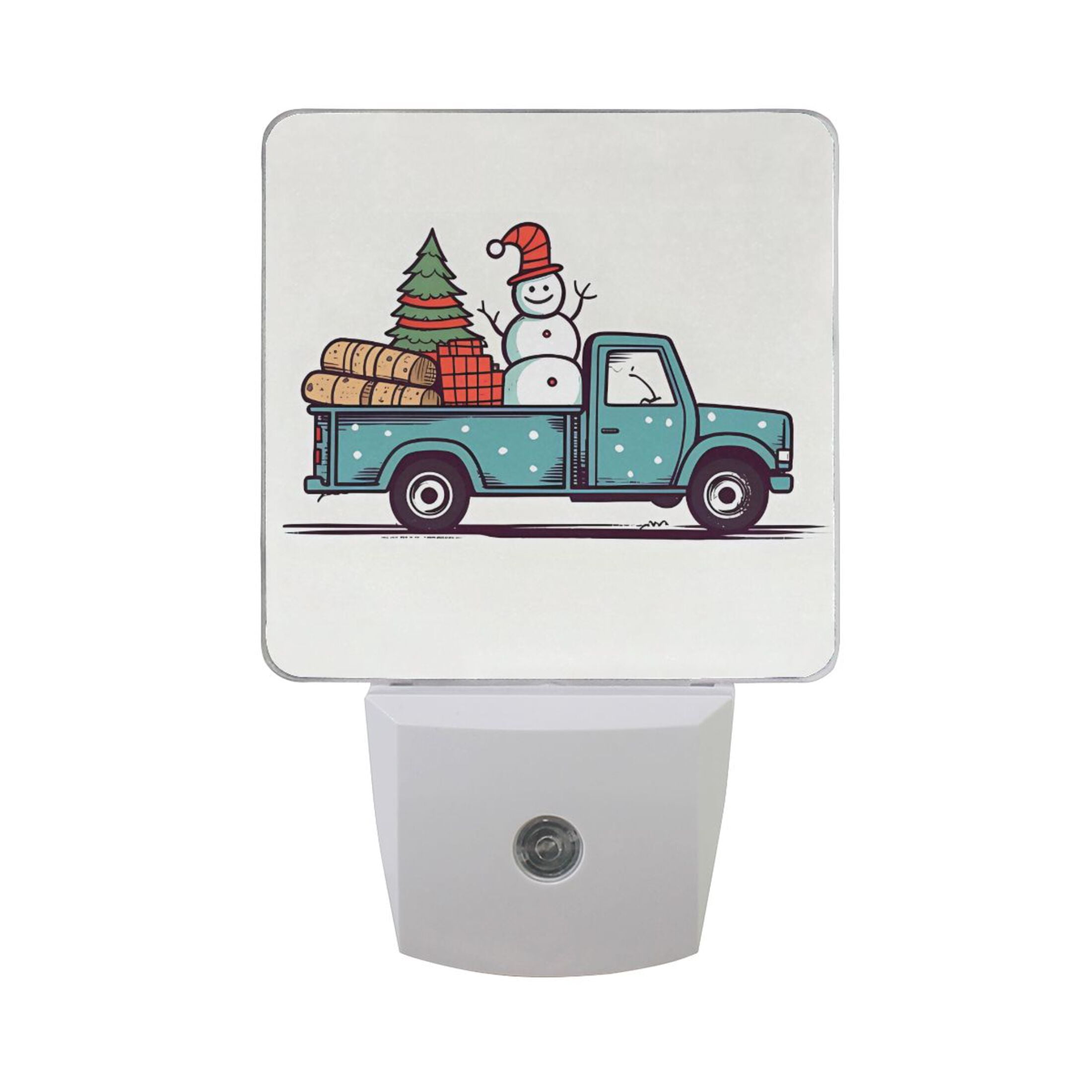Christmas Snowman on Truck Night Light LED Dusk to Dawn Auto Sensor ...