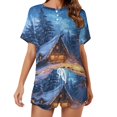 thumbnail image 1 of Christmas Snowmen 2 Pack Women’s Pajama Set Print Sleepwear And Shorts Y2k Loungewear Sets S-5XL, 1 of 7