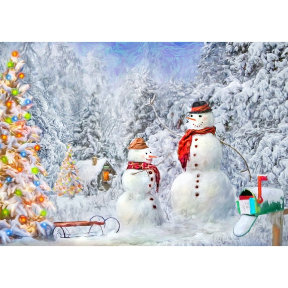 Christmas Snowmen Boxed Christmas Cards - 15 Cards & 16 Envelopes