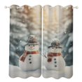 thumbnail image 1 of Christmas Snowmen Luxury Window Curtains Blinds for Living Room Bedroom Bathroom Kicthen Door Home Decor 2 Panels, 1 of 6