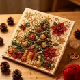 thumbnail image 1 of Christmas Snowy Cottage Diamond Art Pearl Kit | Diamond Painting Kit, DIY Home Decor Wall Art, Beginner DIY Seasonal Party Gift 3D Pearl Sparkle 7.8in x 7.8in, 1 of 7