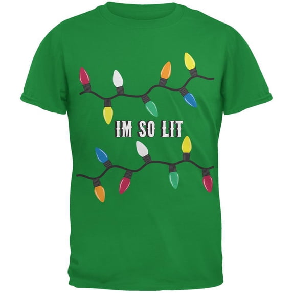 Christmas So Lit Irish Adult T-Shirt - X-Large