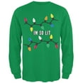thumbnail image 1 of Christmas So Lit Irish Green Adult Long Sleeve T-Shirt - Medium, 1 of 1