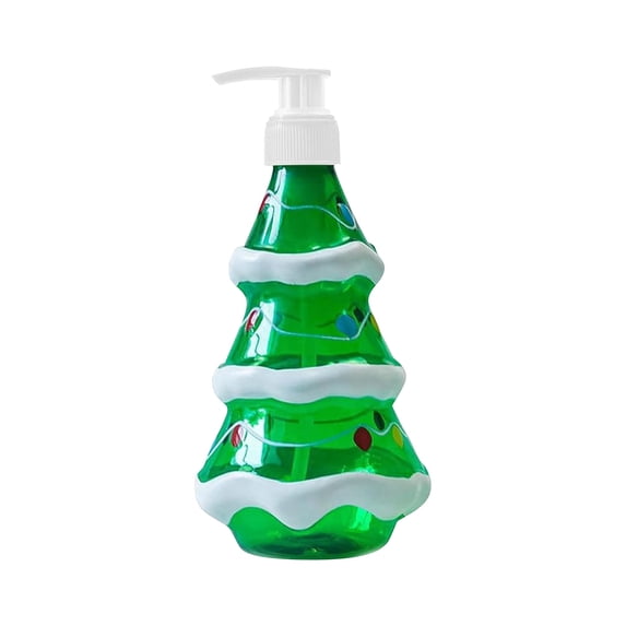 Christmas Soap Dispenser, Santa Snowman Tree Shape Refillable Bottle for Bathroom Kitchen, Holiday Theme Hand Soap Pump Decor