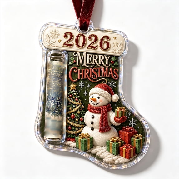 Christmas Sock Cash Gift Holder Ornament,Acrylic Christmas Money Holder Hanging Decorations,Funny Holiday Xmas Tree Hanging Decor