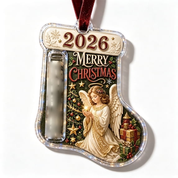 Christmas Sock Cash Gift Holder Ornament,Acrylic Christmas Money Holder Hanging Decorations,Funny Holiday Xmas Tree Hanging Decor