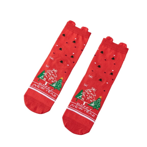 Christmas Sock Gift Bulk for Women Men Adult Kids Christmas Xmas Holiday Festival Stocking Gifts with Cute Pattern (A)
