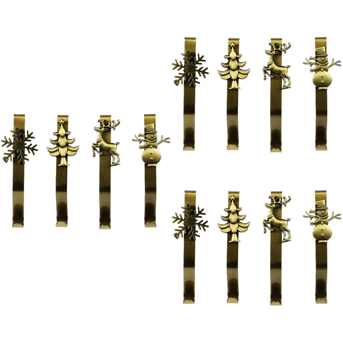 Christmas Socks 12 Pcs Hook Set Garland Decor Stocking Hangers for Mantle Xmas Fireplace Iron