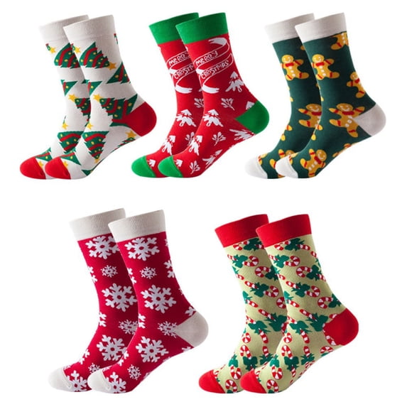 Christmas Socks Colorful Pattern Funny Socks, Funny Socks, Trendy Novelty, Multicolor Socks