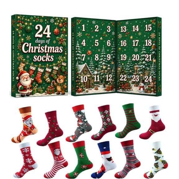 Christmas Socks Gift Box Set with Creative 3D Airplane Packaging, Festive Holiday Party Favors, Cozy Winter Stocking Stuffers for , Unique Seasonal Present Decor, 1Pack Green