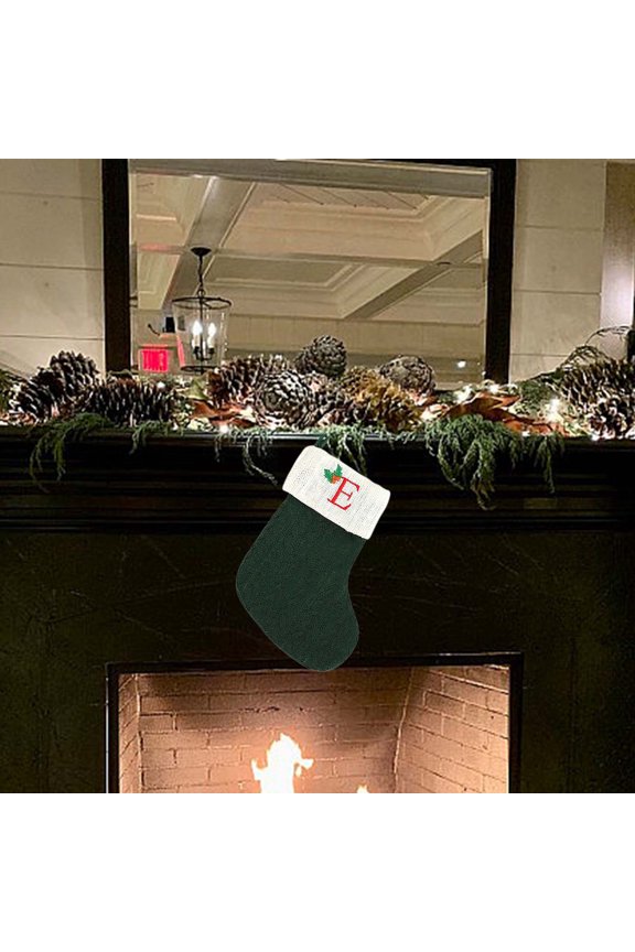 Christmas Socks Knitted Stocking Stuffers, Holiday Socks for Christmas Decorations and Fireplace Ornaments, Cozy Knit Socks for Family Gifts and Stocking Stuffers, Festive Socks for Mantel Akmoler