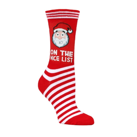 Christmas Socks Mid Calf Novelty Holiday Socks Stretchy Knit Crew Socks for Men Women