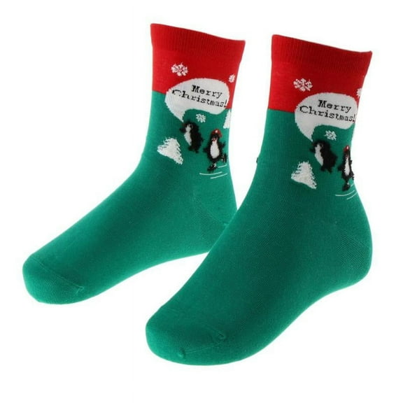 Christmas Socks Santa Claus Gift Xmas Kids Girl Women Green