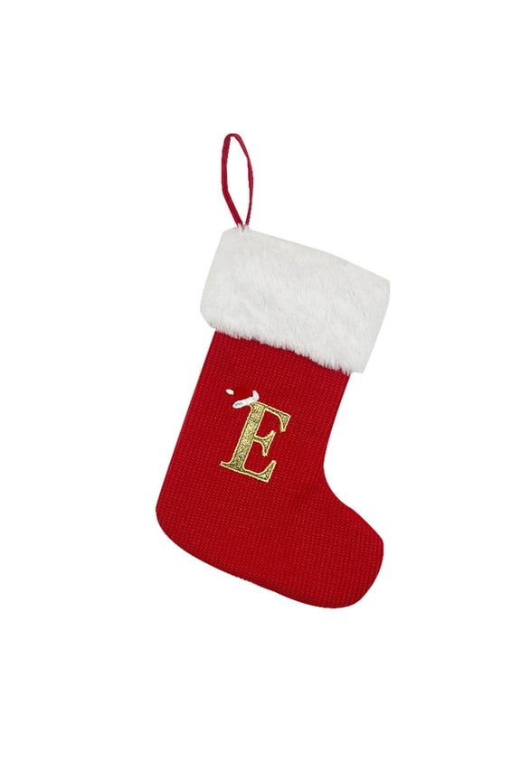 Christmas Socks Women 13In Red Embroidered Initial Z Christmas Stocking Unisex Family Cozy Christmas Socks