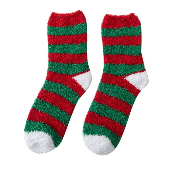 Christmas Socks Women Coral Velvet Plush Sleeping Home Socks Soft Warm Cozy Christmas Socks