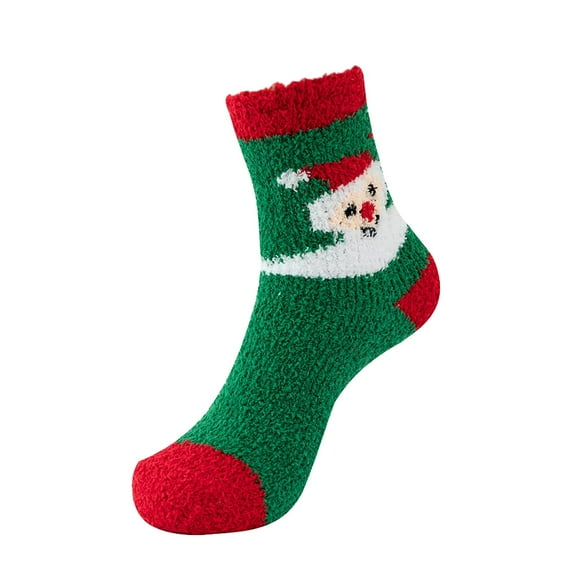 Christmas Socks Women Coral Velvet Plush Sleeping Home Socks Soft Warm Cozy Christmas Socks