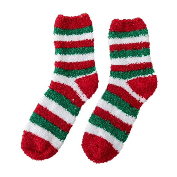 Christmas Socks Women Coral Velvet Plush Sleeping Home Socks Soft Warm Cozy Christmas Socks