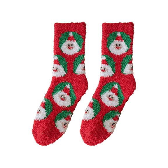 Christmas Socks for Women Cozy Stockings For Adults Warm Socks For Winter Nights Superb Comfort Sleepwear Thick Coral Footwear Festive Seasonal Hosiery