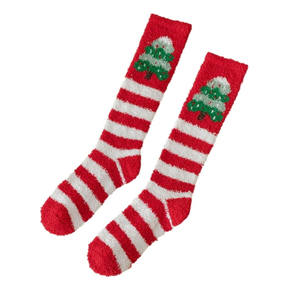 Christmas Socks for Women Thermal Socks For Womens Coral Socks Stripe Socks Colorful Lightweight Athletic Socks Casual Socks Winter Socks Funny Socks Christmas Socks