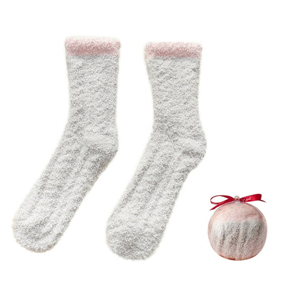 Christmas Socks Women Thickened Coral Velvet Acrylic Socks Unisex Christmas Birthday Warm Cozy Christmas Socks