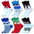 thumbnail image 1 of Christmas Socks for Men&Women, 6 Pack Womens Christmas Socks, Xmas Crew Socks US Size 6-13(Style 02), 1 of 4