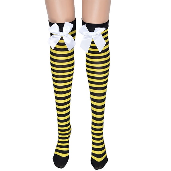 Christmas Socks for Women Christmas Long Stockings With Bowknot For Masquerade And Makeup Party