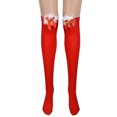 thumbnail image 1 of Christmas Socks for Women Christmas Long Stockings With Bowknot For Masquerade And Makeup Party, 1 of 2