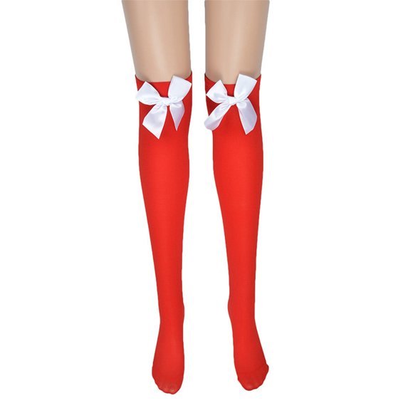 Christmas Socks for Women Christmas Long Stockings With Bowknot For Masquerade And Makeup Party