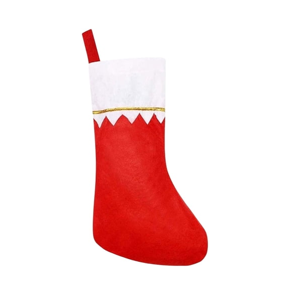 Christmas Socks for Women Christmas Stocking Bag Big Stocking Rim Green Gold Thread Christmas Stocking Non Woven Decorative Socks
