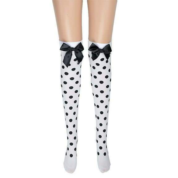 Christmas Socks for Women Christmas Thigh High Stockings With Butterfly Bow For Party